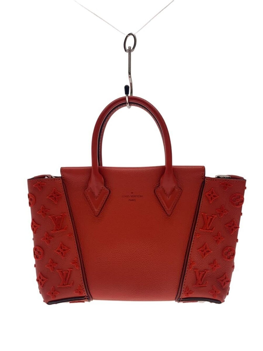 LOUIS VUITTON Monogram Velours Veau Cachemire Leather RED